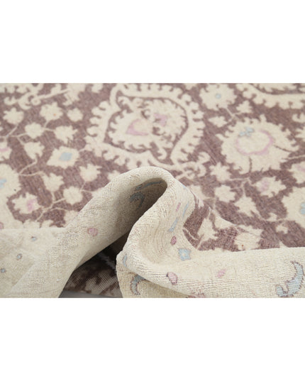 Serenity 8' 7" X 10' 7" Hand Knotted Wool Rug 8' 7" X 10' 7" (262 X 322) / Brown / Wool