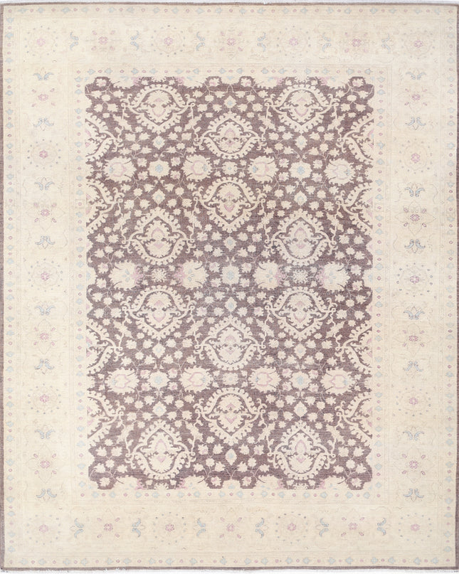 Serenity 8' 7" X 10' 7" Hand Knotted Wool Rug 8' 7" X 10' 7" (262 X 322) / Brown / Wool