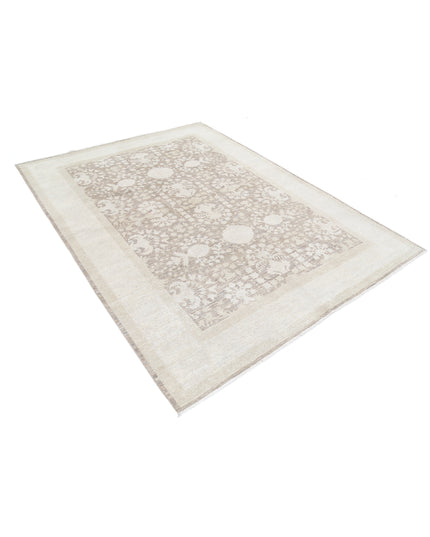 Serenity 6' 0" X 8' 3" Hand Knotted Wool Rug 6' 0" X 8' 3" (183 X 251) / Brown / Wool