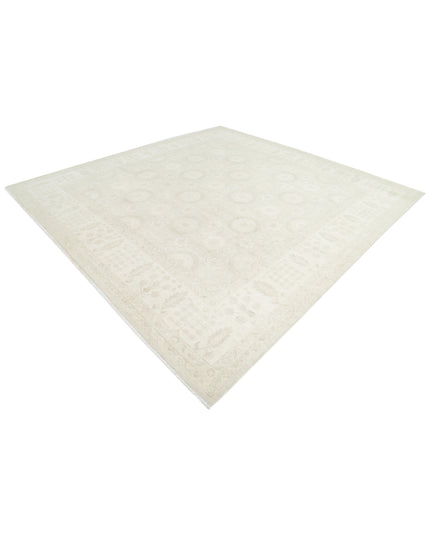 Serenity 10' 5" X 10' 9" Hand Knotted Wool Rug 10' 5" X 10' 9" (318 X 328) / Grey / Wool