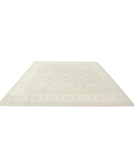 Serenity 10' 5" X 10' 9" Hand Knotted Wool Rug 10' 5" X 10' 9" (318 X 328) / Grey / Wool