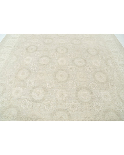 Serenity 10' 5" X 10' 9" Hand Knotted Wool Rug 10' 5" X 10' 9" (318 X 328) / Grey / Wool
