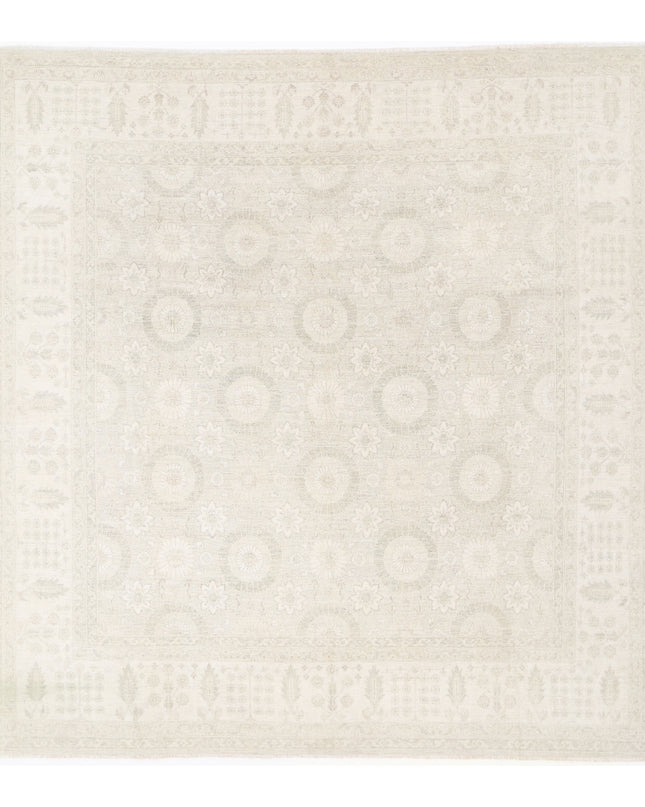 Serenity 10' 5" X 10' 9" Hand Knotted Wool Rug 10' 5" X 10' 9" (318 X 328) / Grey / Wool