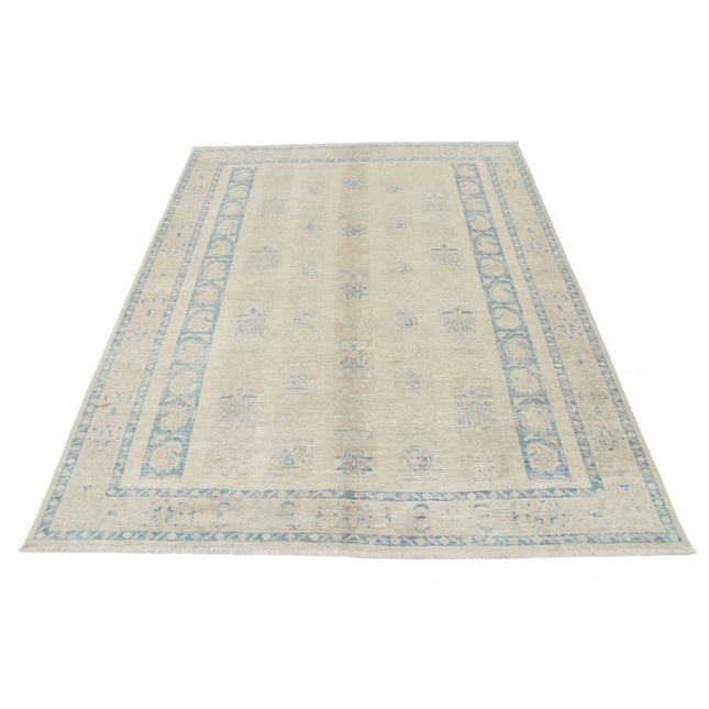 Serenity 5' 6" X 7' 4" Wool Hand-Knotted Rug 5' 6" X 7' 4" (168 X 224) / Ivory / Ivory