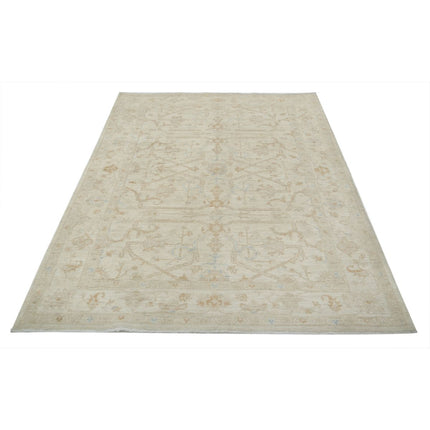 Serenity 6' 2" X 8' 6" Wool Hand-Knotted Rug 6' 2" X 8' 6" (188 X 259) / Ivory / Ivory