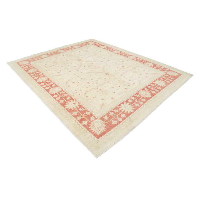Serenity 8' 0" X 9' 6" Wool Hand-Knotted Rug 8' 0" X 9' 6" (244 X 290) / Ivory / Red