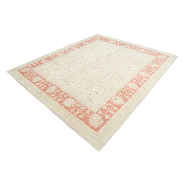 Serenity 8' 0" X 9' 6" Wool Hand-Knotted Rug 8' 0" X 9' 6" (244 X 290) / Ivory / Red