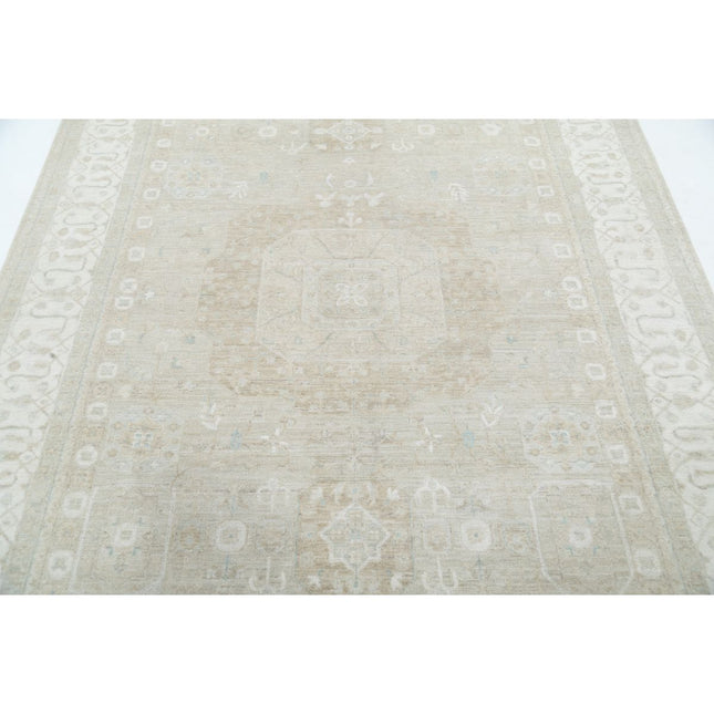 Serenity 6' 5" X 9' 7" Wool Hand-Knotted Rug 6' 5" X 9' 7" (196 X 292) / Ivory / Ivory