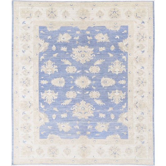 Serenity 8' 1" X 9' 4" Wool Hand-Knotted Rug 8' 1" X 9' 4" (246 X 284) / Blue / Ivory