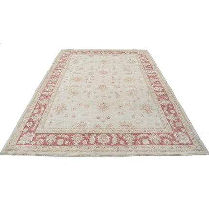 Serenity 7' 2" X 10' 1" Wool Hand-Knotted Rug 7' 2" X 10' 1" (218 X 307) / Ivory / Red