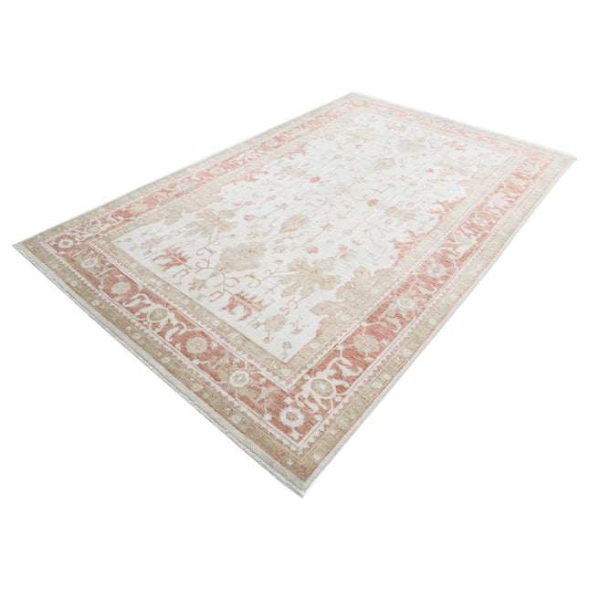 Serenity 6' 5" X 10' 2" Wool Hand-Knotted Rug 6' 5" X 10' 2" (196 X 310) / Ivory / Red