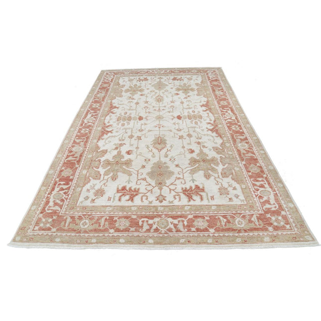 Serenity 6' 5" X 10' 2" Wool Hand-Knotted Rug 6' 5" X 10' 2" (196 X 310) / Ivory / Red