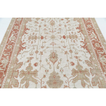 Serenity 6' 5" X 10' 2" Wool Hand-Knotted Rug 6' 5" X 10' 2" (196 X 310) / Ivory / Red