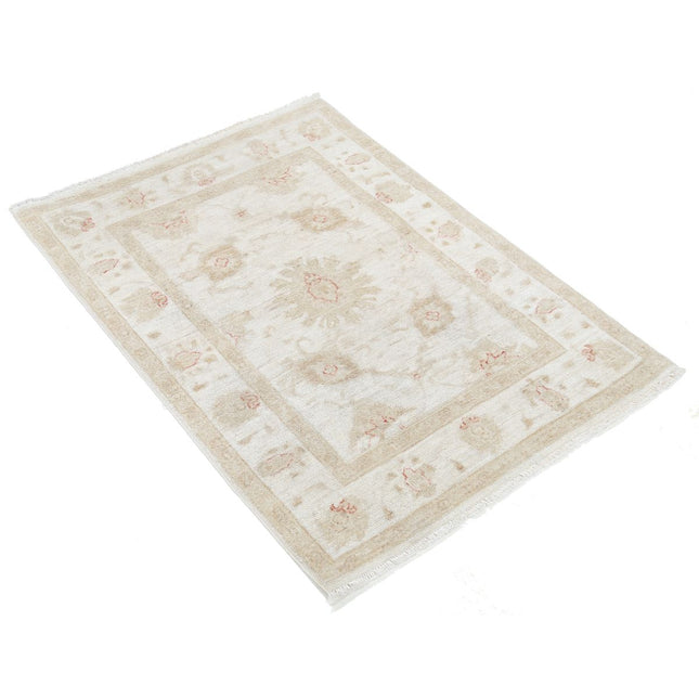 Serenity 2' 9" X 3' 9" Wool Hand-Knotted Rug 2' 9" X 3' 9" (84 X 114) / Ivory / Ivory