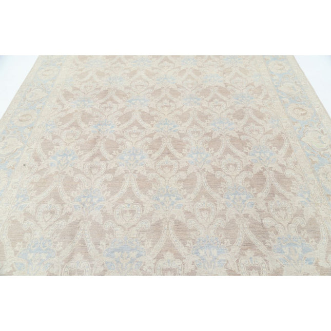 Serenity 7' 9" X 10' 3" Wool Hand-Knotted Rug 7' 9" X 10' 3" (236 X 312) / Brown / Blue