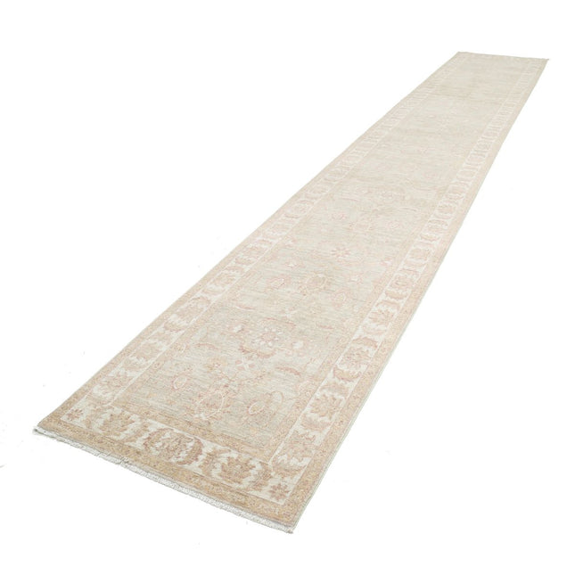 Serenity 3' 5" X 20' 3" Wool Hand-Knotted Rug 3' 5" X 20' 3" (104 X 617) / Grey / Ivory