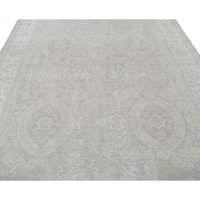 Serenity 7' 10" X 9' 8" Hand Knotted Wool Rug 7' 10" X 9' 8" (239 X 295) / Brown / Ivory
