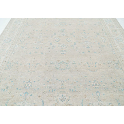 Serenity 9' 2" X 11' 5" Hand Knotted Wool Rug 9' 2" X 11' 5" (279 X 348) / Brown / Ivory