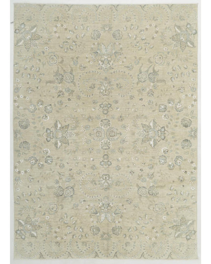 Serenity 7' 11" X 11' 0" Hand Knotted Wool & Silk Rug 7' 11" X 11' 0" (241 X 335) / Ivory / Wool & Silk