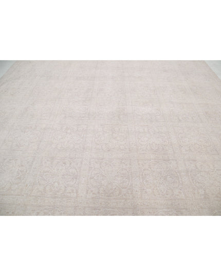 Serenity 12' 1" X 14' 6" Hand Knotted Wool & Silk Rug 12' 1" X 14' 6" (368 X 442) / Taupe / Wool & Silk