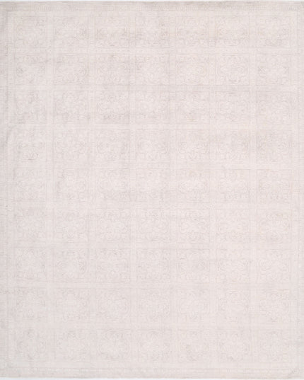 Serenity 12' 1" X 14' 6" Hand Knotted Wool & Silk Rug 12' 1" X 14' 6" (368 X 442) / Taupe / Wool & Silk