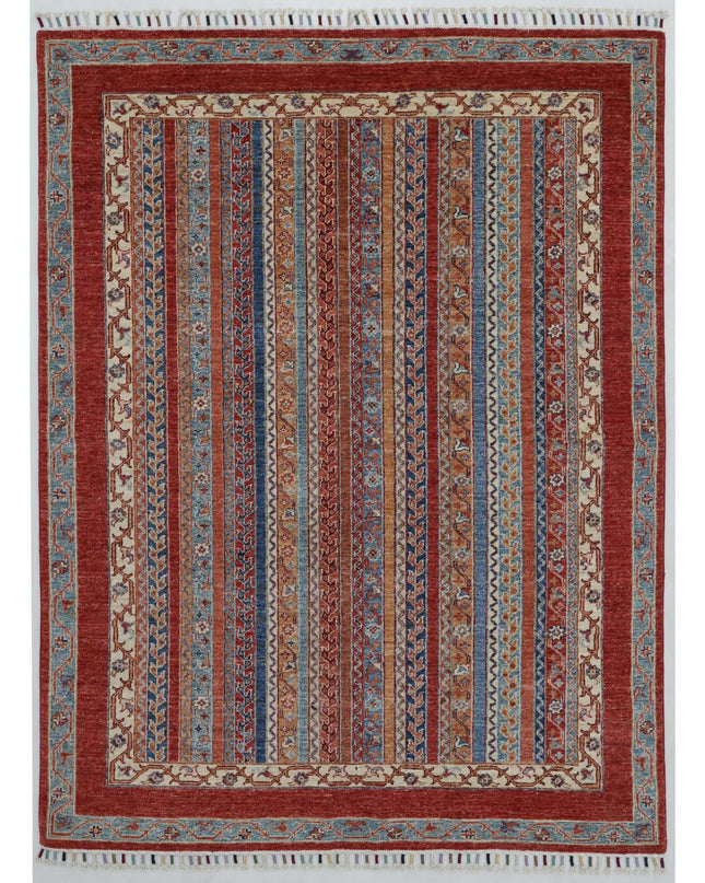 Shaal 5' 0" X 6' 6" Hand Knotted Wool Rug 5' 0" X 6' 6" (152 X 198) / Multi / Wool
