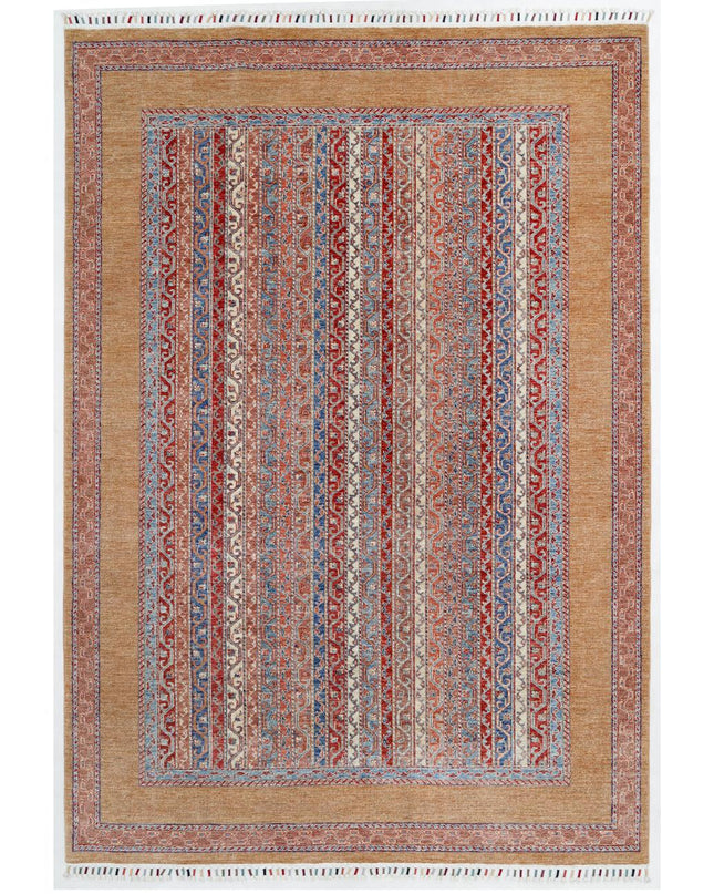 Shaal 6' 8" X 9' 6" Hand Knotted Wool Rug 6' 8" X 9' 6" (203 X 290) / Taupe / Wool