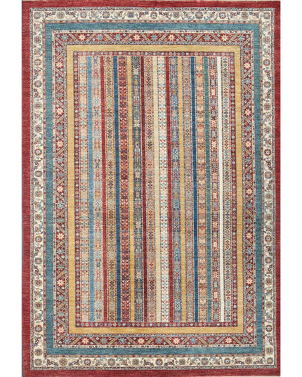 Shaal 6' 7" X 9' 5" Hand Knotted Wool Rug 6' 7" X 9' 5" (201 X 287) / Multi / Wool