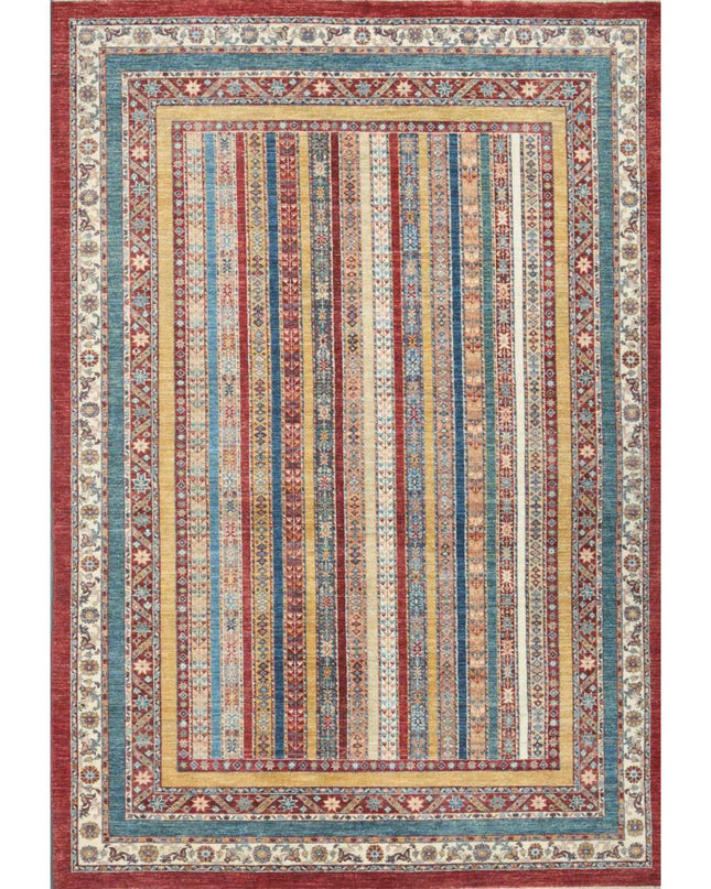 Shaal 6' 7" X 9' 5" Hand Knotted Wool Rug 6' 7" X 9' 5" (201 X 287) / Multi / Wool