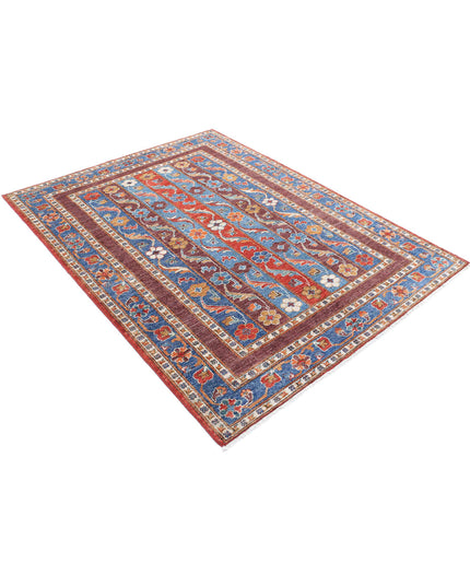 Shaal 5' 0" X 6' 7" Hand Knotted Wool Rug 5' 0" X 6' 7" (152 X 201) / Red / Wool