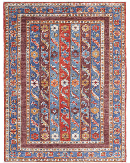Shaal 5' 0" X 6' 7" Hand Knotted Wool Rug 5' 0" X 6' 7" (152 X 201) / Red / Wool