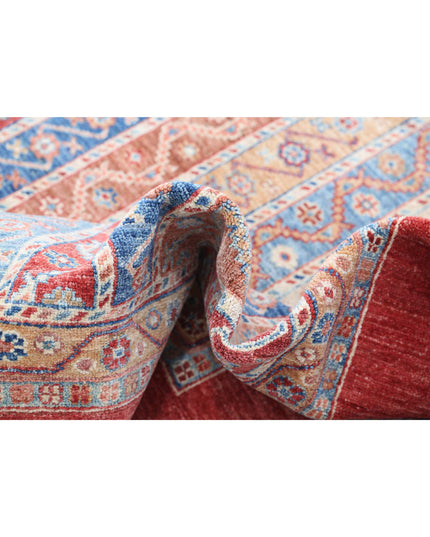 Shaal 6' 8" X 9' 7" Hand Knotted Wool Rug 6' 8" X 9' 7" (203 X 292) / Red / Wool