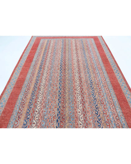 Shaal 6' 8" X 9' 8" Hand Knotted Wool Rug 6' 8" X 9' 8" (203 X 295) / Red / Wool