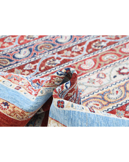 Shaal 7' 8" X 9' 9" Hand Knotted Wool Rug 7' 8" X 9' 9" (234 X 297) / Red / Wool