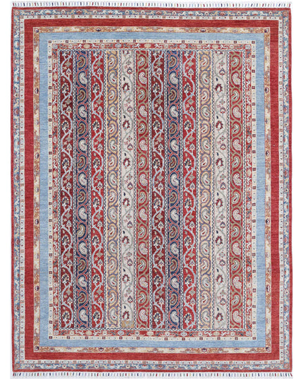Shaal 7' 8" X 9' 9" Hand Knotted Wool Rug 7' 8" X 9' 9" (234 X 297) / Red / Wool