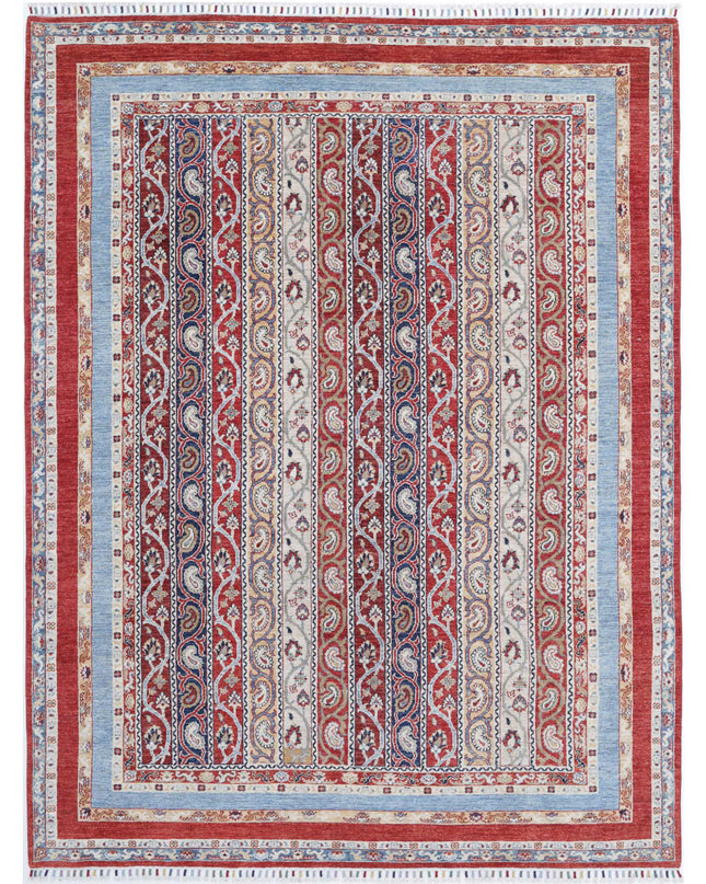 Shaal 7' 8" X 9' 9" Hand Knotted Wool Rug 7' 8" X 9' 9" (234 X 297) / Red / Wool