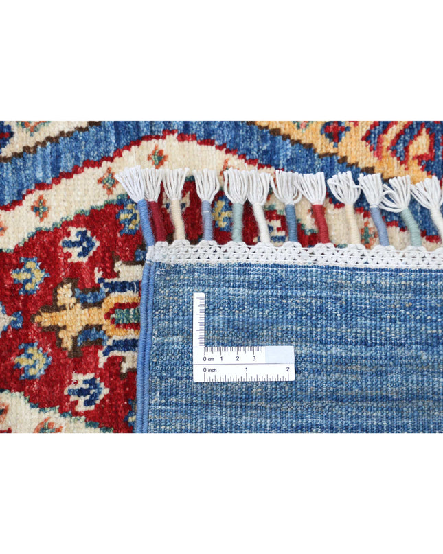 Shaal 6' 3" X 9' 4" Hand Knotted Wool Rug 6' 3" X 9' 4" (191 X 284) / Blue / Wool