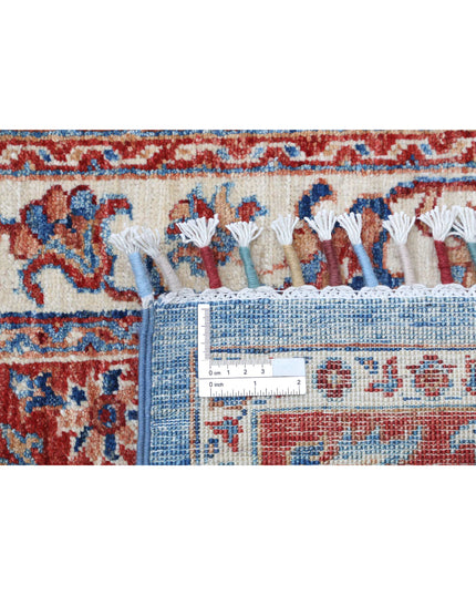 Shaal 6' 7" X 9' 6" Hand Knotted Wool Rug 6' 7" X 9' 6" (201 X 290) / Blue / Wool