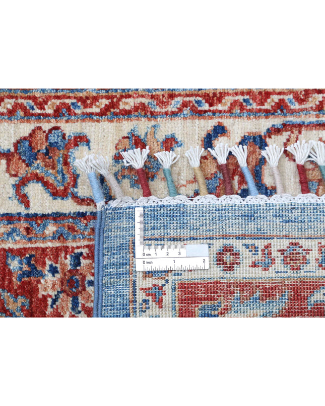 Shaal 6' 7" X 9' 6" Hand Knotted Wool Rug 6' 7" X 9' 6" (201 X 290) / Blue / Wool