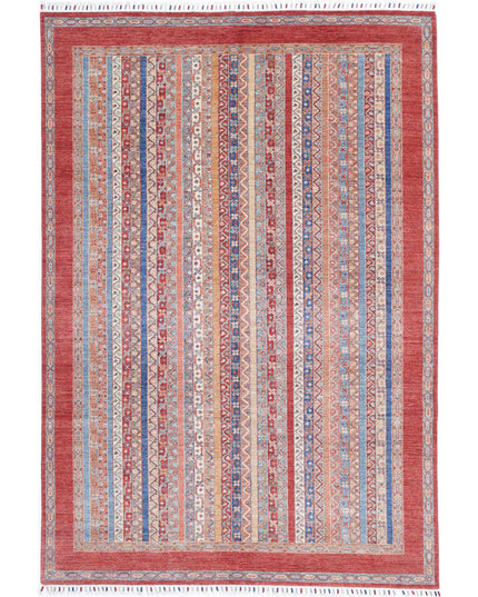 Shaal 6' 7" X 9' 10" Hand Knotted Wool Rug 6' 7" X 9' 10" (201 X 300) / Multi / Wool