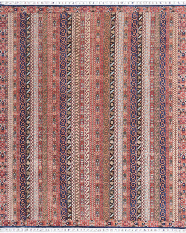 Shaal 8' 1" X 9' 8" Hand Knotted Wool Rug 8' 1" X 9' 8" (246 X 295) / Multi / Wool