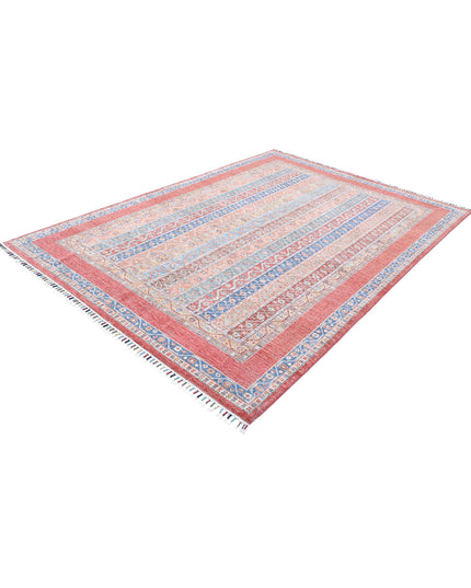 Shaal 6' 7" X 9' 5" Hand Knotted Wool Rug 6' 7" X 9' 5" (201 X 287) / Red / Wool