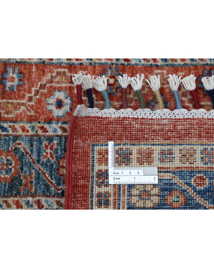 Shaal 6' 7" X 9' 5" Hand Knotted Wool Rug 6' 7" X 9' 5" (201 X 287) / Red / Wool