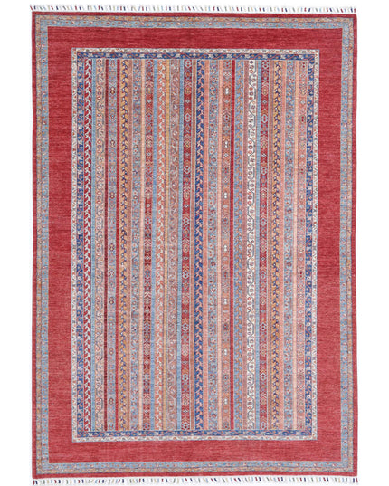 Shaal 6' 8" X 9' 10" Hand Knotted Wool Rug 6' 8" X 9' 10" (203 X 300) / Multi / Wool