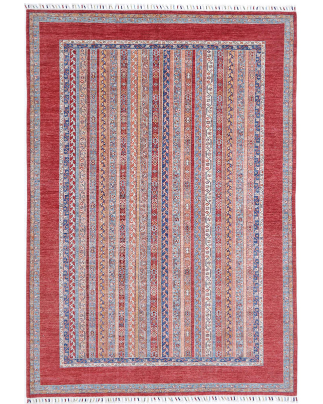 Shaal 6' 8" X 9' 10" Hand Knotted Wool Rug 6' 8" X 9' 10" (203 X 300) / Multi / Wool