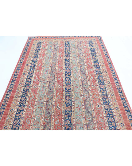 Shaal 5' 5" X 7' 9" Hand Knotted Wool Rug 5' 5" X 7' 9" (165 X 236) / Red / Wool