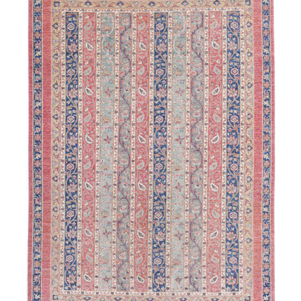 Shaal 5' 5" X 7' 9" Hand Knotted Wool Rug 5' 5" X 7' 9" (165 X 236) / Red / Wool