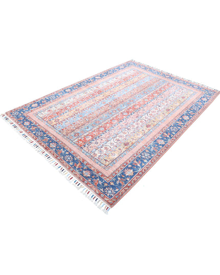 Shaal 5' 6" X 7' 11" Hand Knotted Wool Rug 5' 6" X 7' 11" (168 X 241) / Multi / Wool