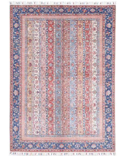 Shaal 5' 6" X 7' 11" Hand Knotted Wool Rug 5' 6" X 7' 11" (168 X 241) / Multi / Wool
