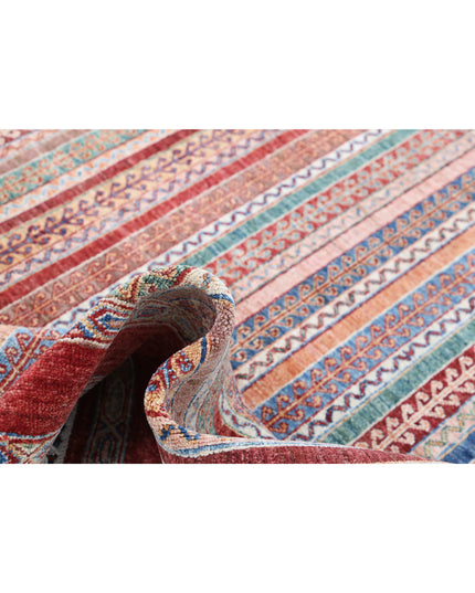 Shaal 5' 8" X 8' 0" Hand Knotted Wool Rug 5' 8" X 8' 0" (173 X 244) / Red / Wool